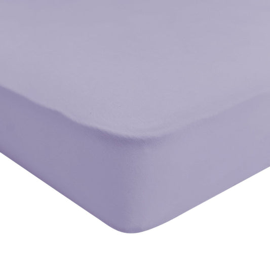 Corner of Kyte Baby Mini Crib Sheet in  Taro