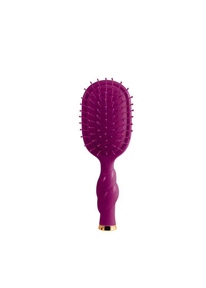 Mini Detangler Hair Brush for Medium Hair - Mulberry travel size Teletie