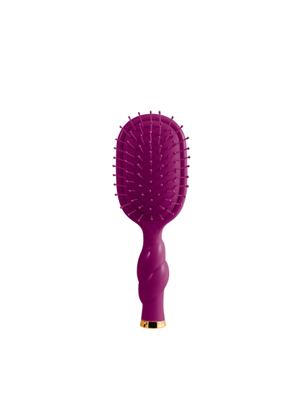 Mini Detangler Hair Brush for Medium Hair - Mulberry travel size Teletie