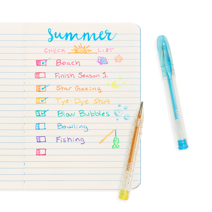 OOLY Mini Doodlers Scented Gel Pens in use