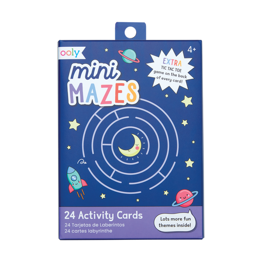 Front of package of OOLY Mini Mazes Activity Cards