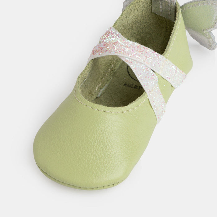 Mint Flutterby Ballet Slipper Baby Shoe Ballet Slipper Soft Sole