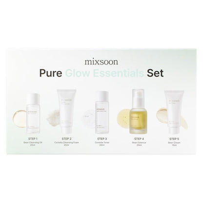 mixsoon Pure Glow Essentials Set – All-in-One Skincare Kit, 5-Step Routine, Glow Boosting, Gentle & Hydrating, Perfect for Gift