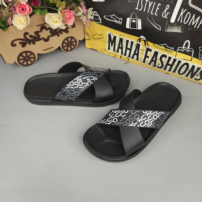 MJAF-004 Black - Maha fashions -  Men Footwear