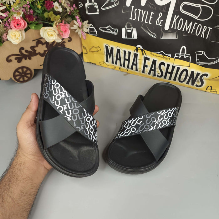 MJAF-004 Black - Maha fashions -  Men Footwear