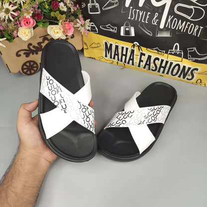 MJAF-004 White - Maha fashions -  Men Footwear