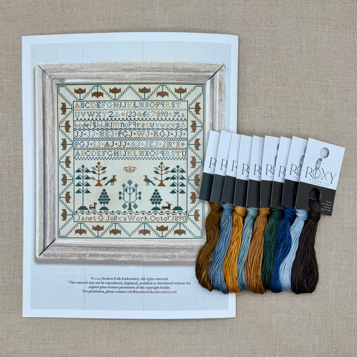 Modern Folk Embroidery - Janet Gibson Jolly 1890 - Booklet Chart