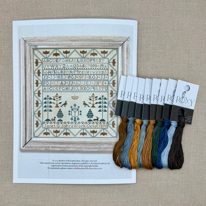 Modern Folk Embroidery - Janet Gibson Jolly 1890 - Booklet Chart