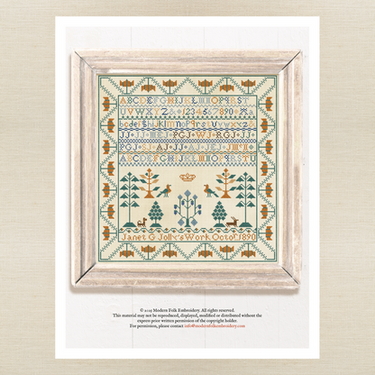 Modern Folk Embroidery - Janet Gibson Jolly 1890 - Booklet Chart