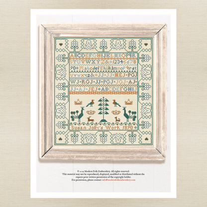 Modern Folk Embroidery - Susan Jolly 1890 - Booklet Chart