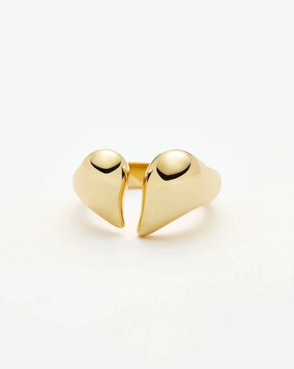 Molten Heartbreaker Statement Ring | 18ct Gold Plated Ring Missoma