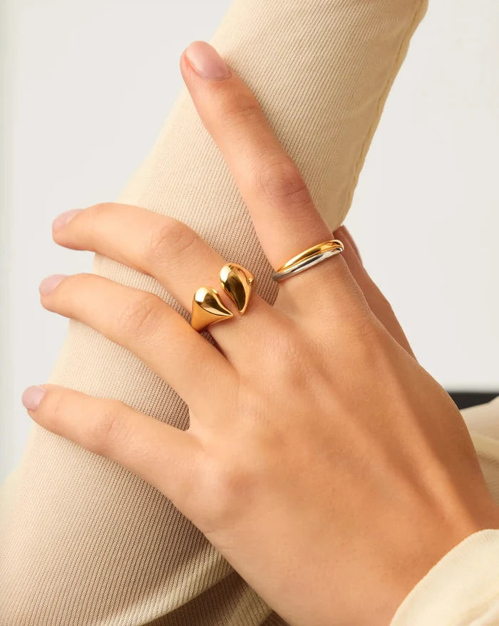 Molten Heartbreaker Statement Ring | 18ct Gold Plated Ring Missoma