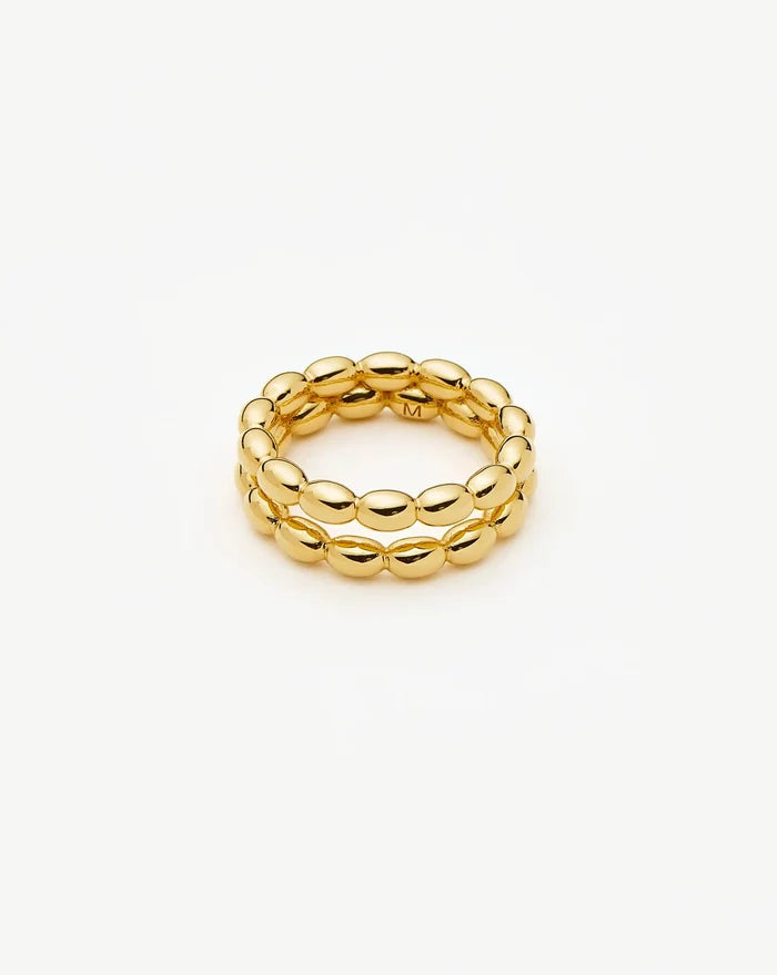 Molten Olive Stacked Ring | 18ct Gold Plated Rings Missoma