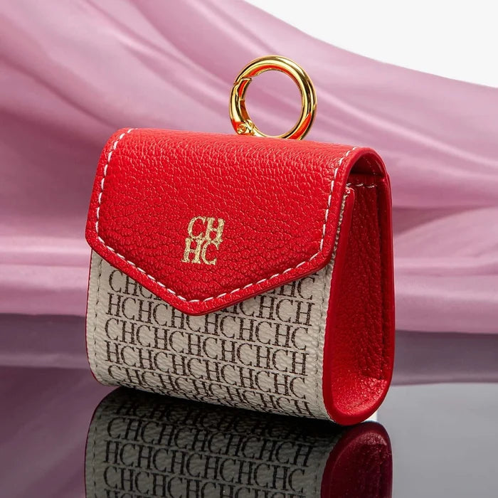 Red Luxury monogram mini pouch AirPods keys women FTF Market UK