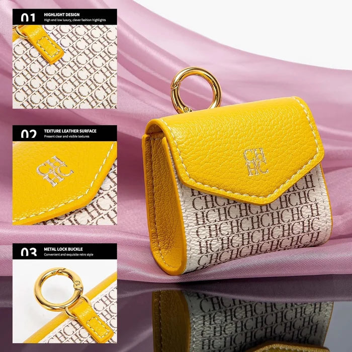 Yellow Luxury monogram mini pouch AirPods keys women FTF Market UK