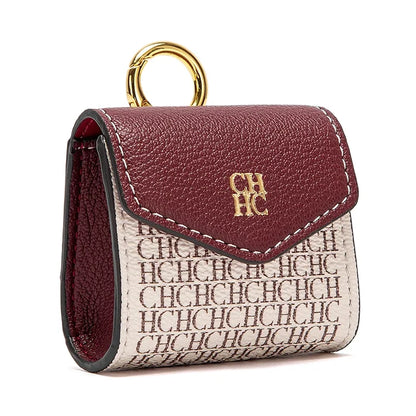 Burgundy Luxury monogram mini pouch AirPods keys women FTF Market UK