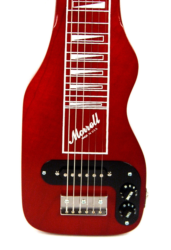 Morrell USA PLUS Series 6-String Lap Steel Guitar Transparent Red Finish