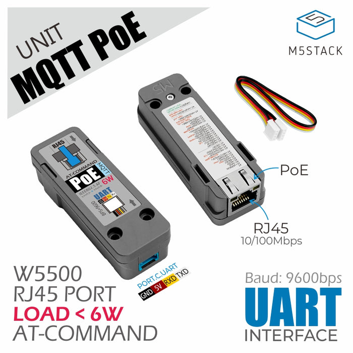 MQTT PoE Unit with PoE Port (W5500) - m5stack-store