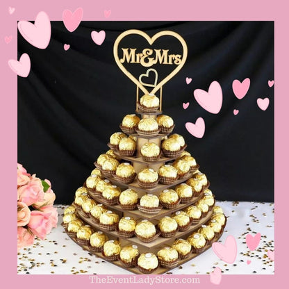 Mr and Mrs Heart Theme Wedding Chocolate Display Stand