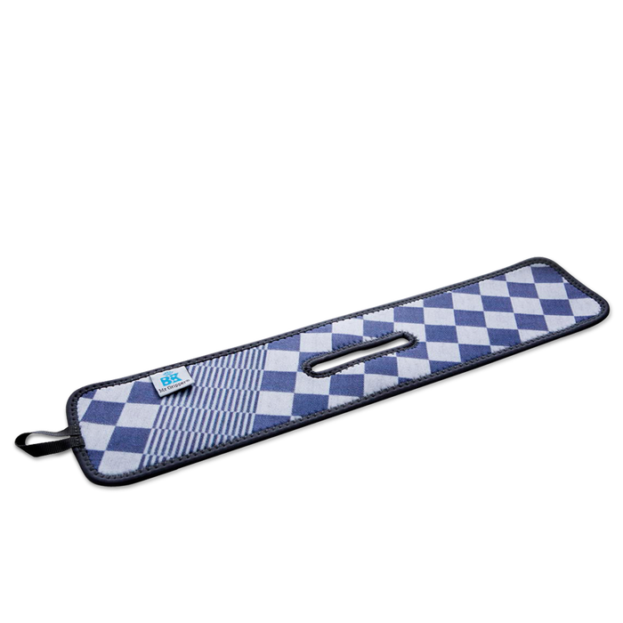 Mr. Gripper afgiethulp blauw geruit vooraanzicht
