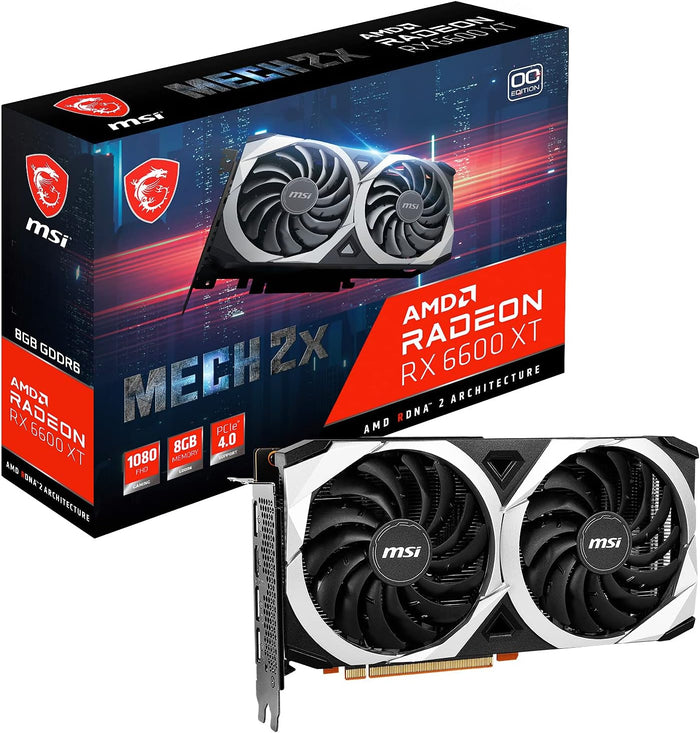 MSI Radeon RX 6600 XT MECH 2X 8G OC Graphics Board VD7841 Black