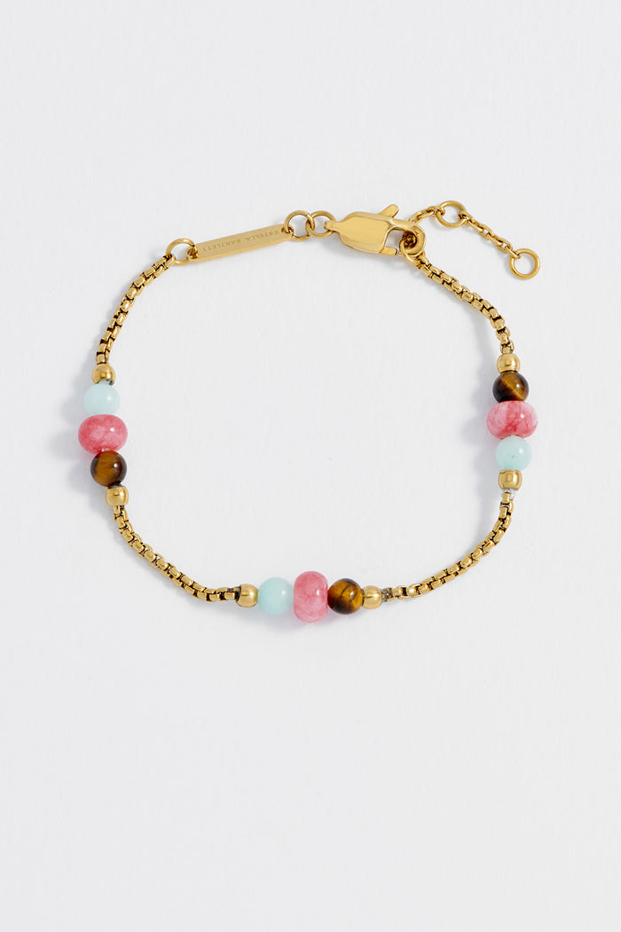 Multi Gemstone Rope Chain Bracelet