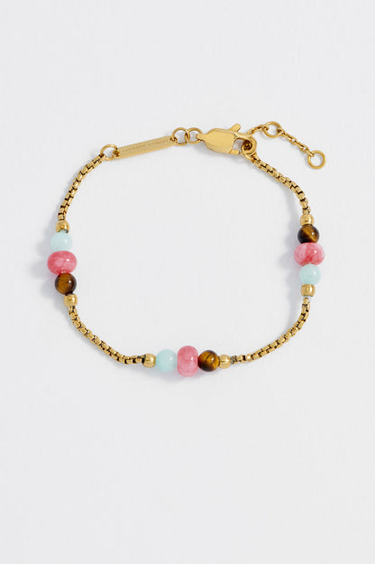 Multi Gemstone Rope Chain Bracelet