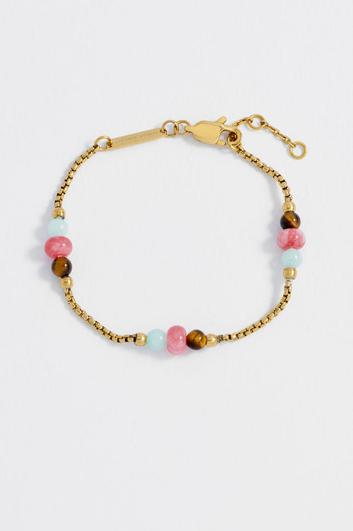 Multi Gemstone Rope Chain Bracelet