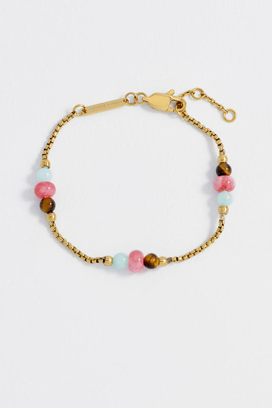 Multi Gemstone Rope Chain Bracelet