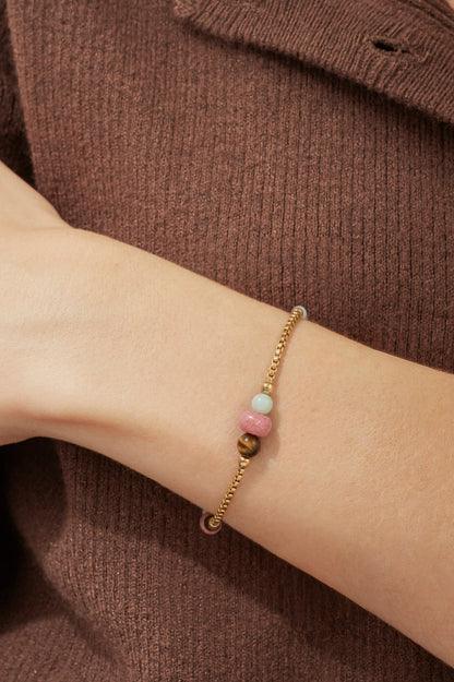 Multi Gemstone Rope Chain Bracelet