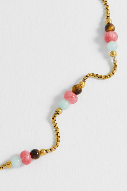 Multi Gemstone Rope Chain Bracelet