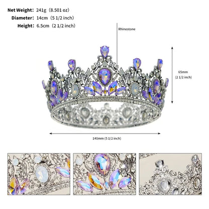Multicolor Royal Crystal Crown Tiara