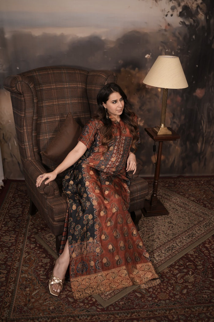 Banarasi silk kaftan online shopping