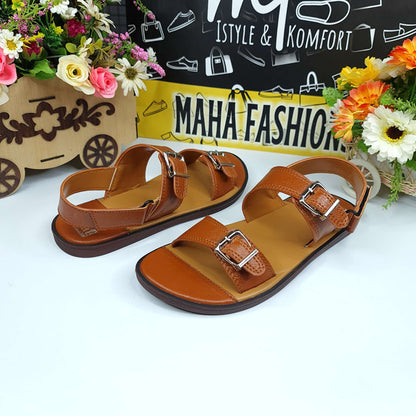 Mustard Straps Sandals - Maha fashions -