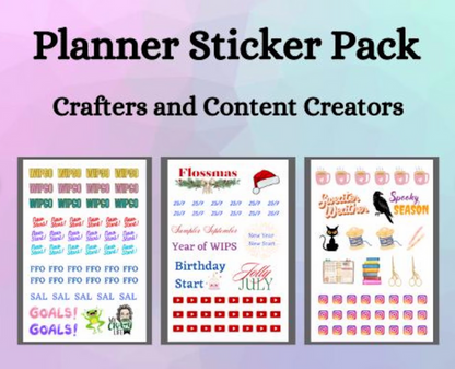 My Crazy Life Lori - 2026 Cross Stitch Planner - Sticker Set