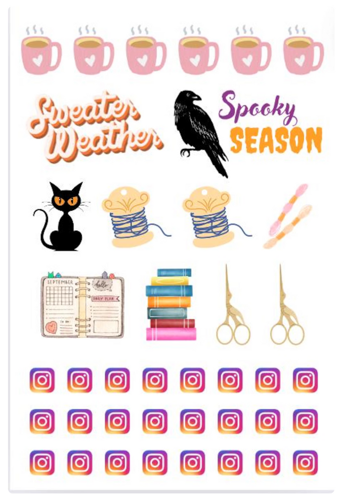 My Crazy Life Lori - 2026 Cross Stitch Planner - Sticker Set