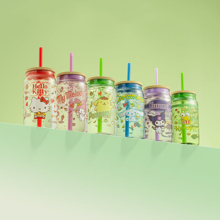 My Melody Favorite Flavor Lidded Glass Tumbler Home Goods JoyJolt
