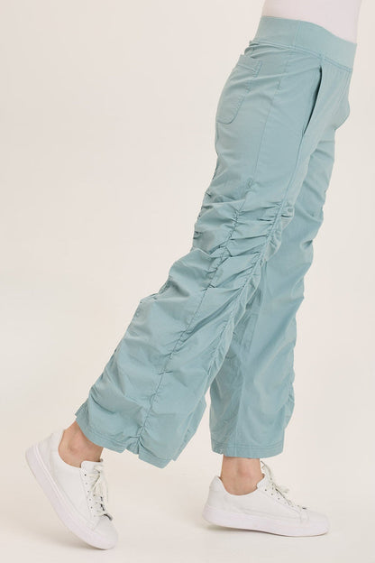 Wearables Naola Stretch Poplin Ruched Flare Gaucho