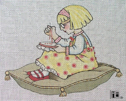 Needlepoint Canvas: Ann Estelle Sewing