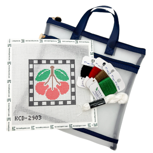 Needlepoint Canvas: Cherries Square Kit