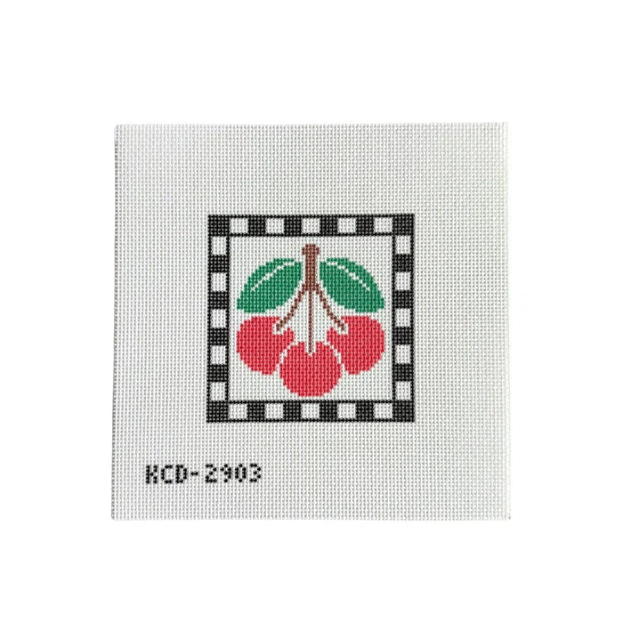 Needlepoint Canvas: Cherries Square Kit