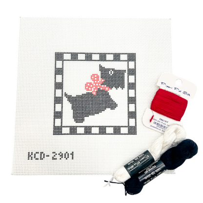 Needlepoint Canvas: Scottie Square Kit