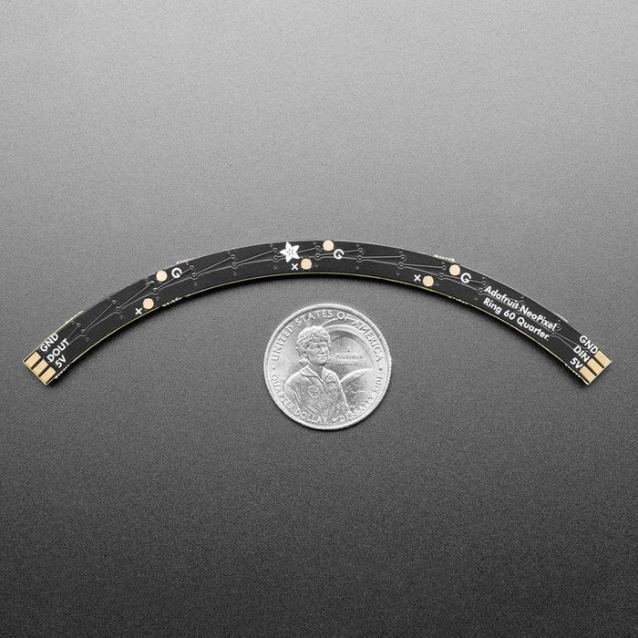 NeoPixel 1/4 60 Ring - 5050 RGB LED w/ Integrated Drivers by Adafruit - The Pi Hut