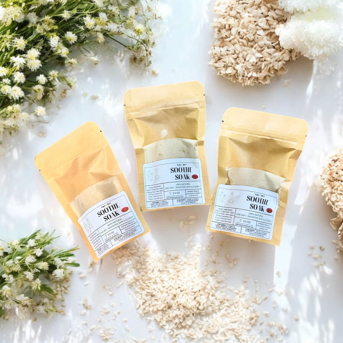 * New FAVORYT Soothe Soak - For Eczema, Dry Hands and Body, Soothing Sensitive Skin Bath Soak, Herbal Floral Blend