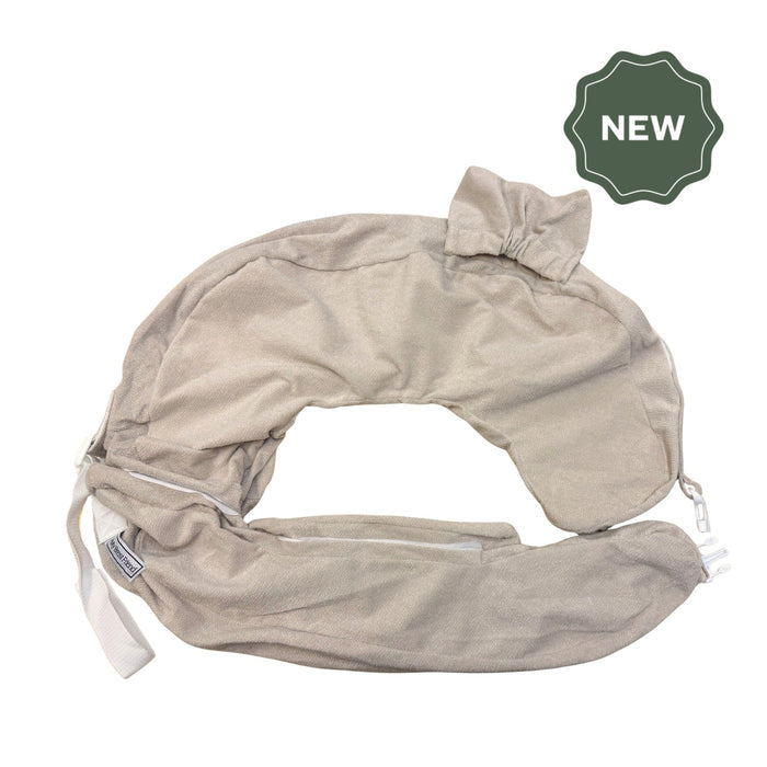 New & Improved Twin & Plus Nursing Pillow Slipcover with Integrated Waterproof Liner