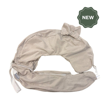 New & Improved Twin & Plus Nursing Pillow Slipcover with Integrated Waterproof Liner