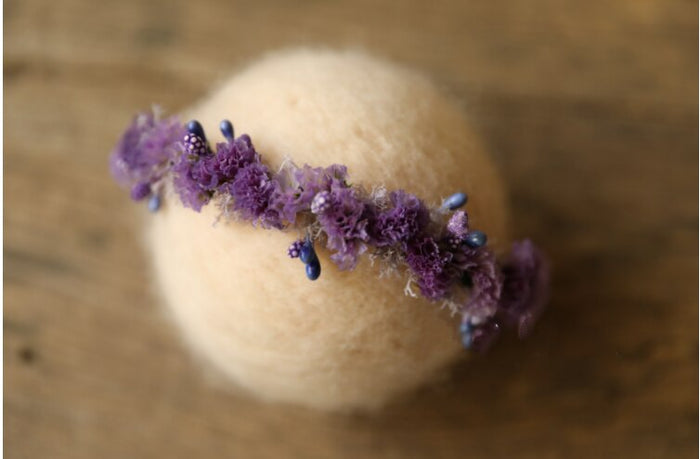 Newborn or Baby Flower Garland Boho Hair Accessory -Photography Prop