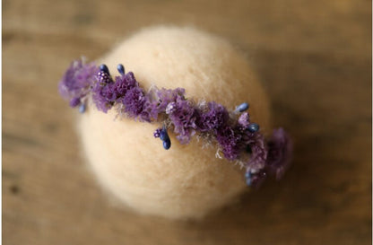 Newborn or Baby Flower Garland Boho Hair Accessory -Photography Prop