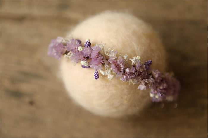 Newborn or Baby Flower Garland Boho Hair Accessory -Photography Prop