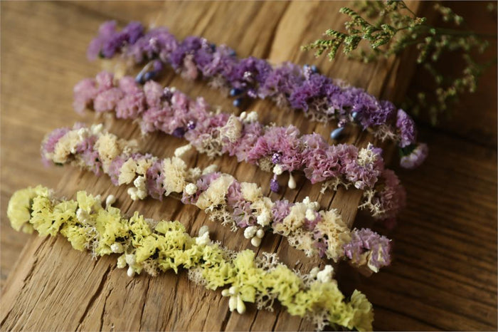 Newborn or Baby Flower Garland Boho Hair Accessory -Photography Prop